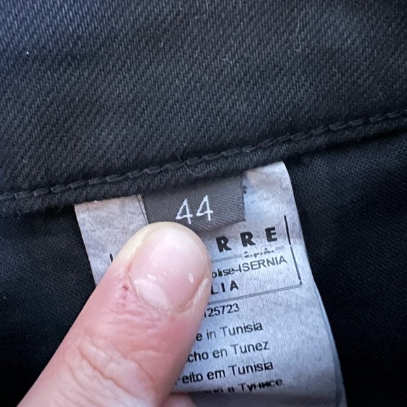 NWT Fiorucci Mini Gonna Distressed Black Denim Mini Skirt Size Euro 44 US 32 - Picture 6 of 8